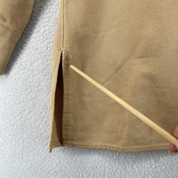 Vintage LEVIS Shirt Mens M Red Batwing Twill Button Up Utility Long Sleeve Brown - Picture 8 of 16